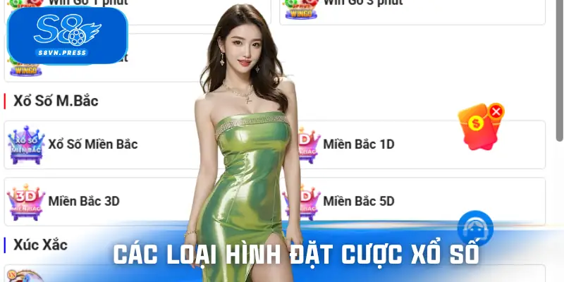 Bảng tổng quan các loại xổ số S8
